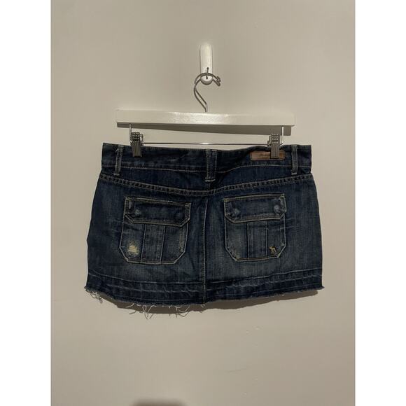 Y2K Abercrombie Fitch Jean Mini Skirt Size 6 - Picture 5 of 6